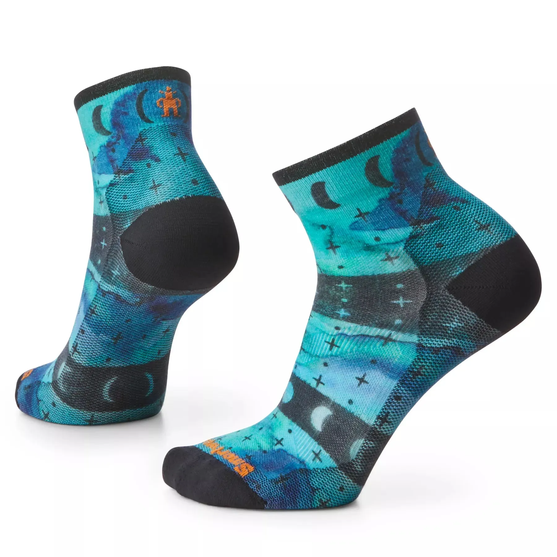 Smartwool Women's Bike Zero Cushion Celestial Print Ankle Socks - Capri