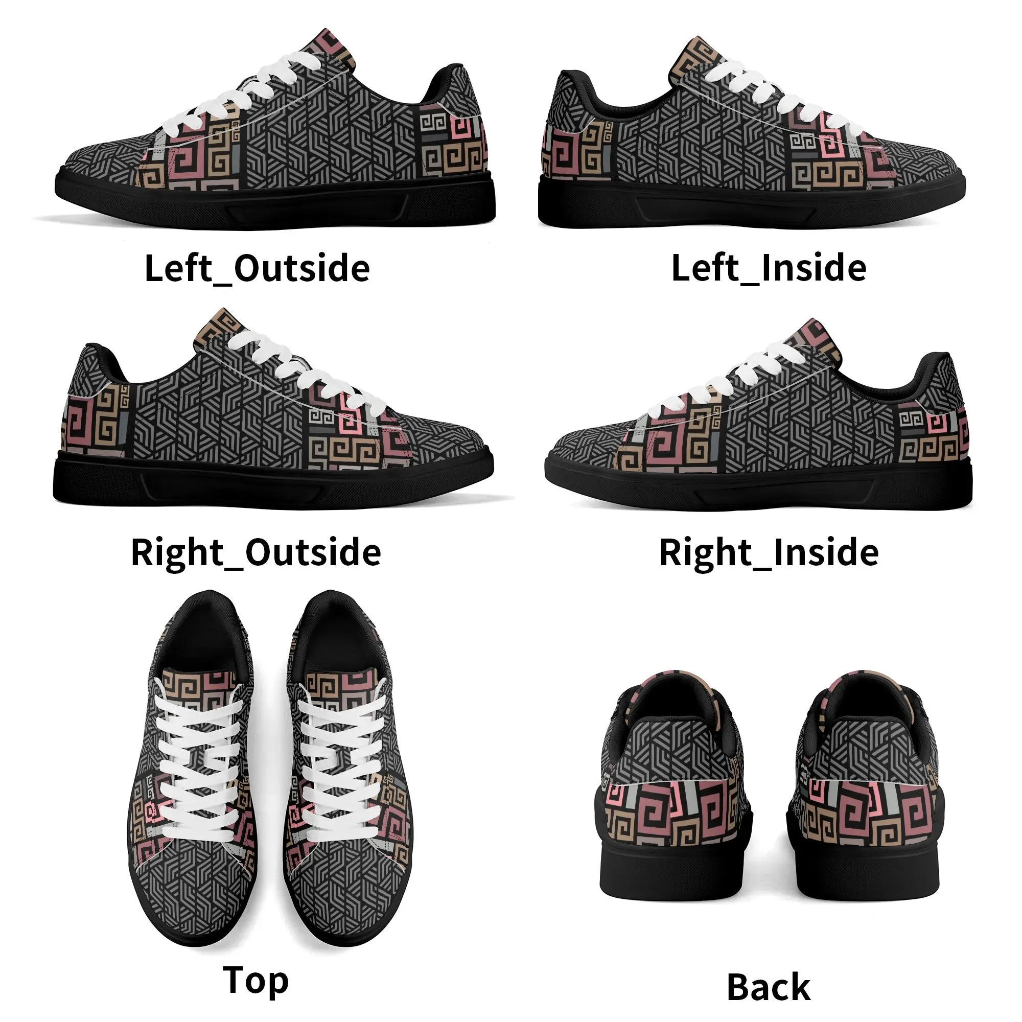 Squared Adult Lightweight Brand Low Top Leather Skateboard Shoes