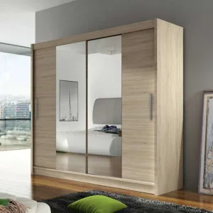 Stealth II 180cm Sliding Door Wardrobe Sonoma