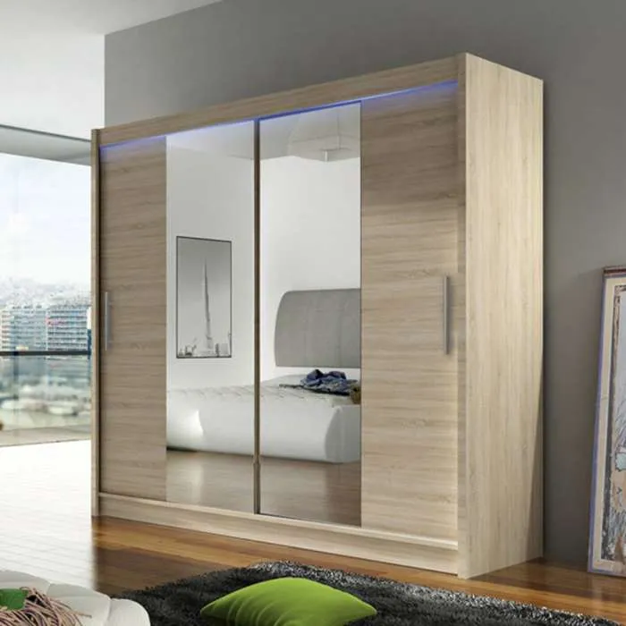 Stealth II 180cm Sliding Door Wardrobe Sonoma