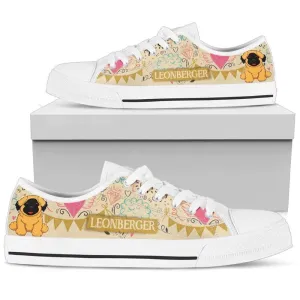 Step Out In Style With Leonberger Women Low Top Shoes, Low Top Sneaker, Low Top Canvas Shoes