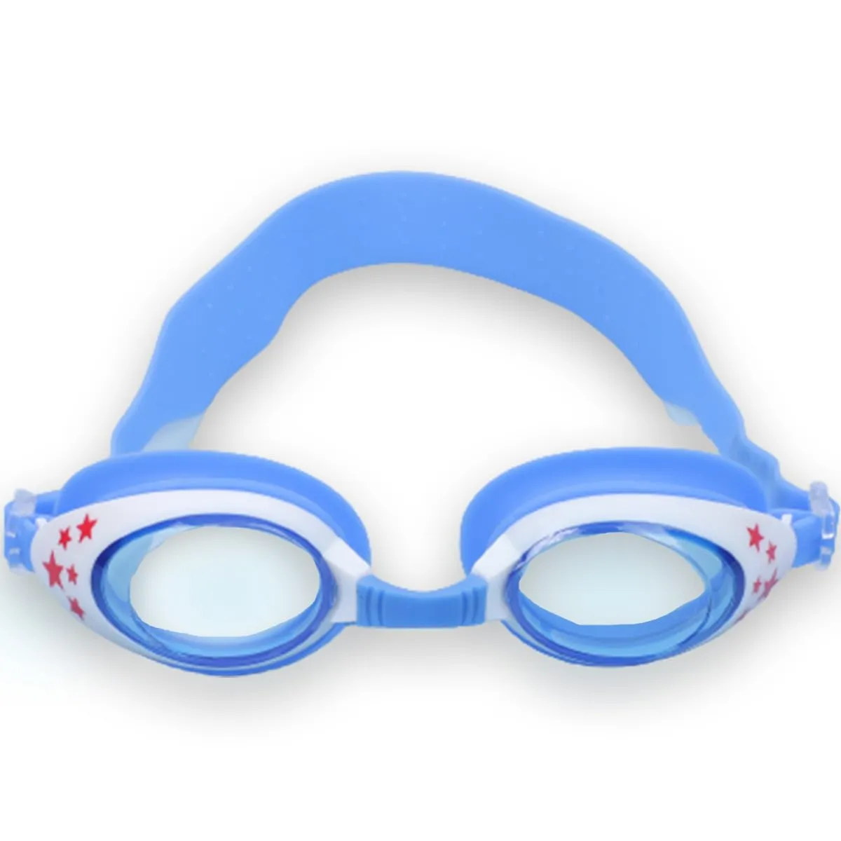 STRAUSS Swimming Goggles | Anti Fog & UV Protection | Swimming Goggles for Kids, Adults | Fully Adjustable Swimming Goggles With A Case Cover,(Sky Blue/Yellow)