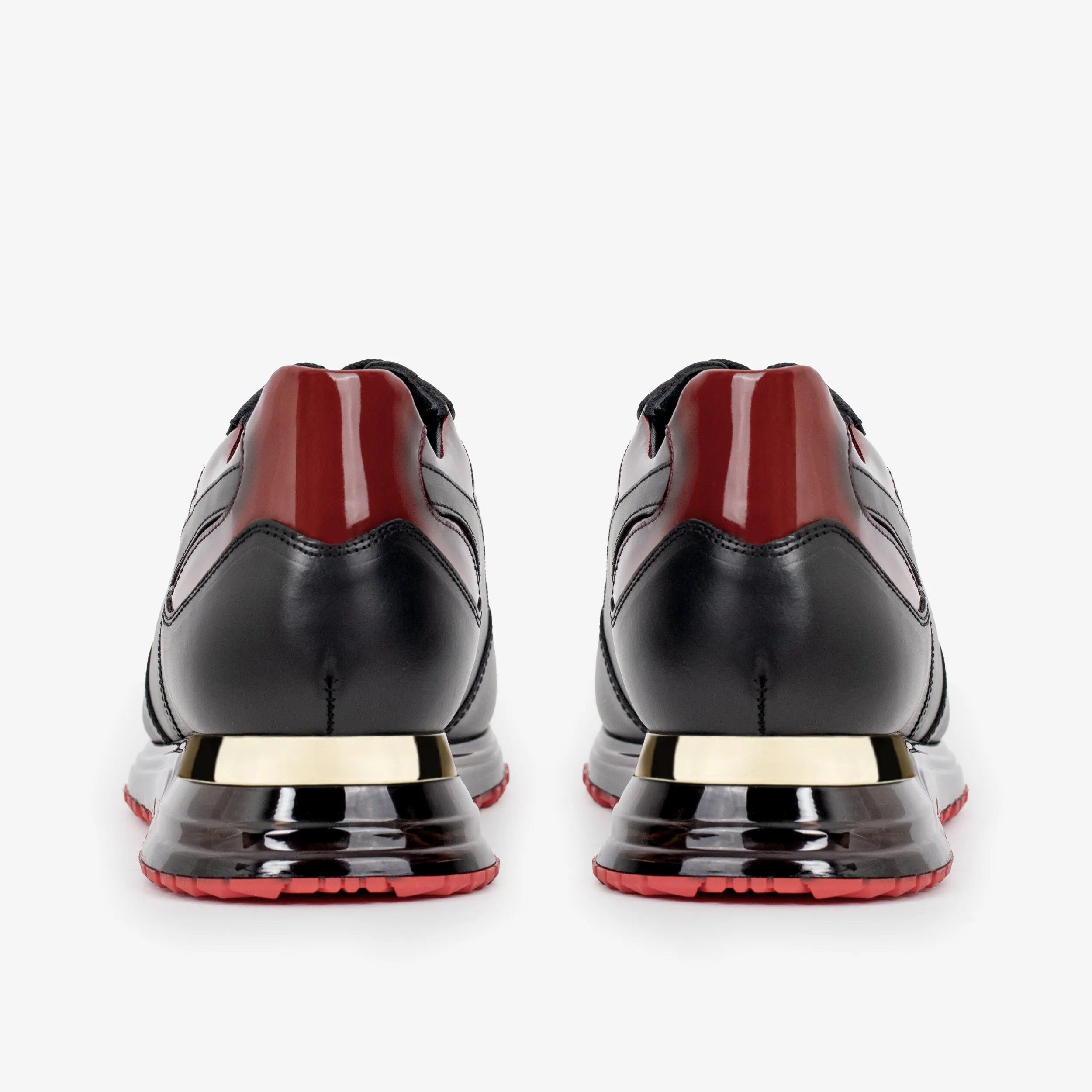 The Rialto Black & Red Patent Leather Men Sneaker