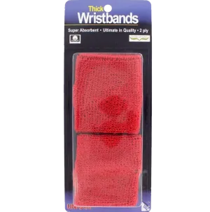 Thick 2-Ply Wristband - Red