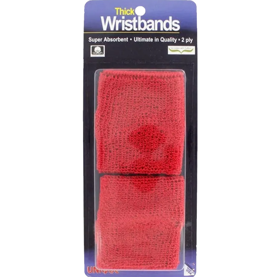 Thick 2-Ply Wristband - Red