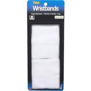 Thick 2-Ply Wristband - White