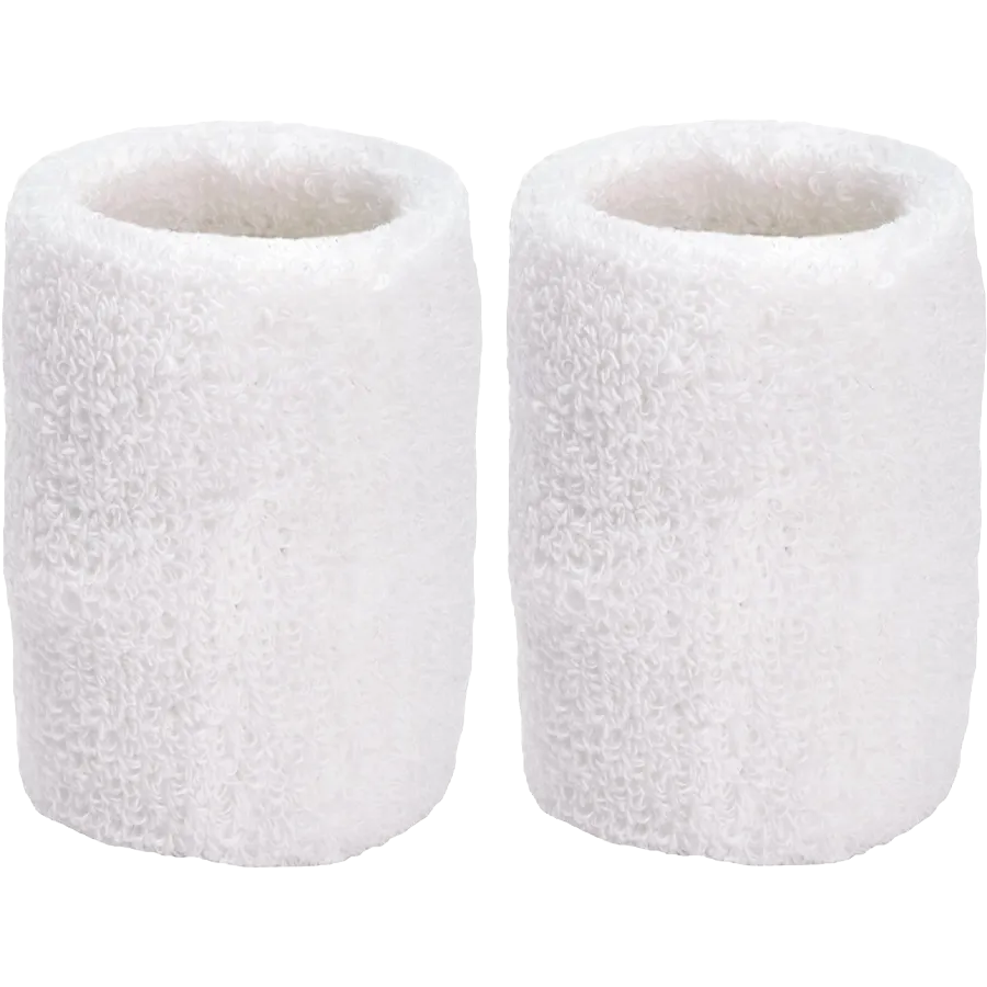 Thick 2-Ply Wristband - White