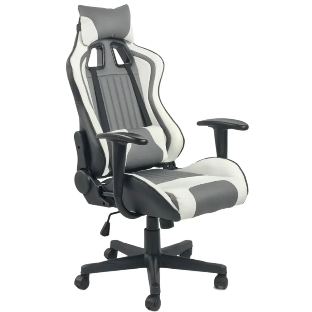 TITAN-X SERIES/ 1063 GAMING CHAIR (GREY & WHITE)