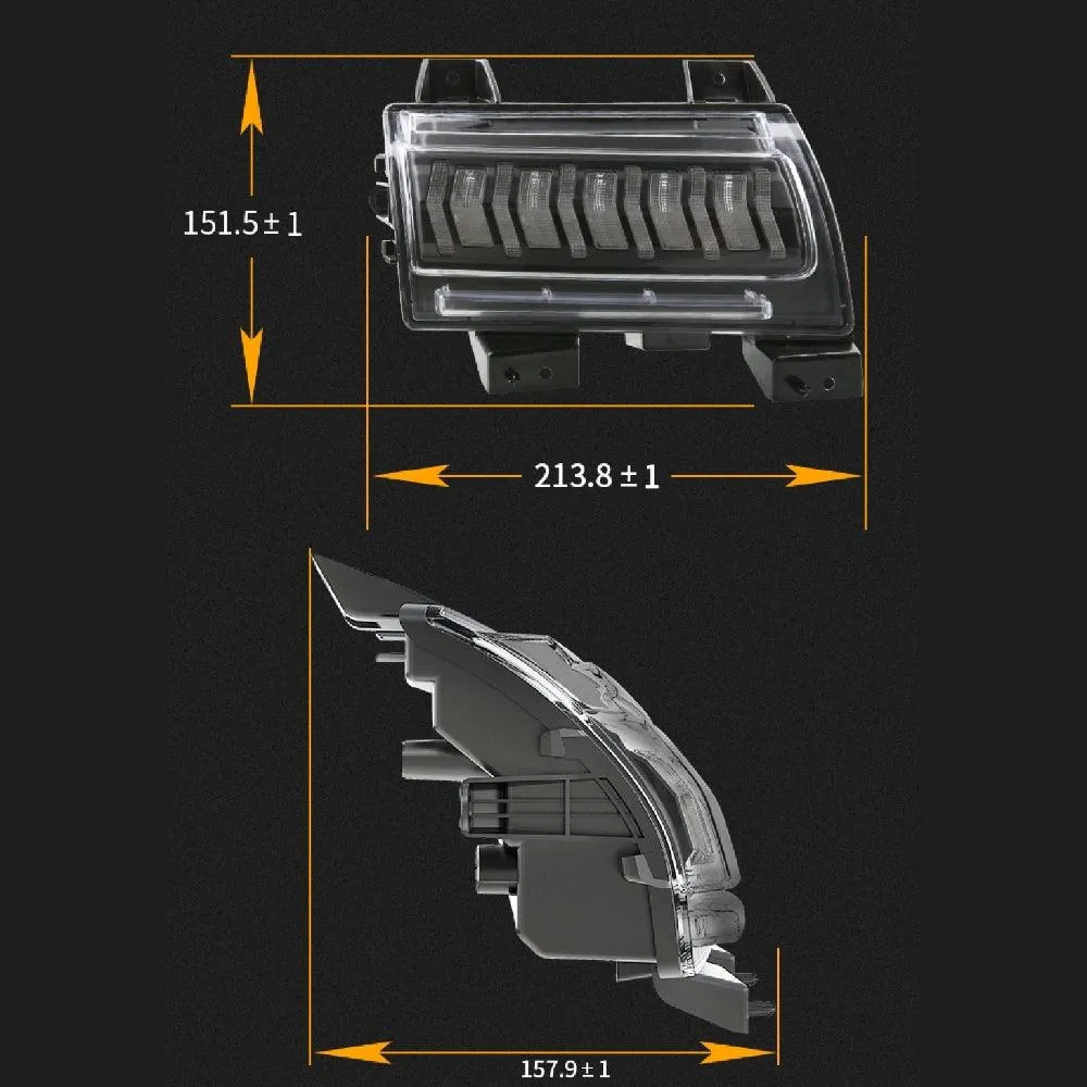 Upgraded Fender Flares Lights, LED Sequential Flashing Turn Signal with DRL Jeep Wrangler JL Sport/Sports JT Sport/Sports
