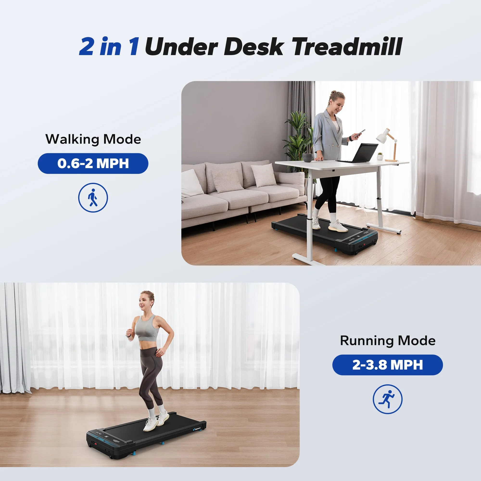 Walking Pad Under Desk Treadmill- T19