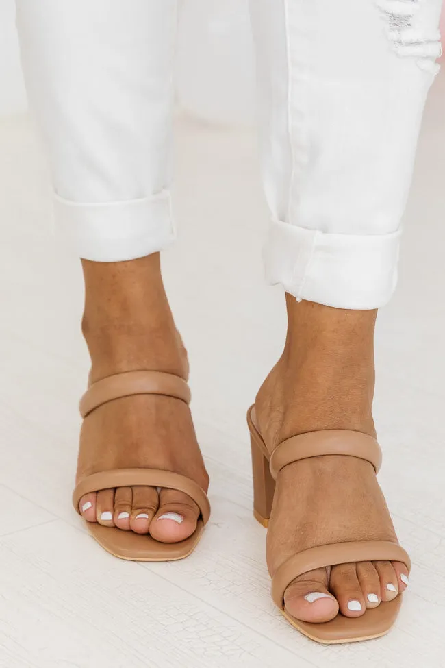 Willow Nude Puffy Double Strap Block Heels FINAL SALE