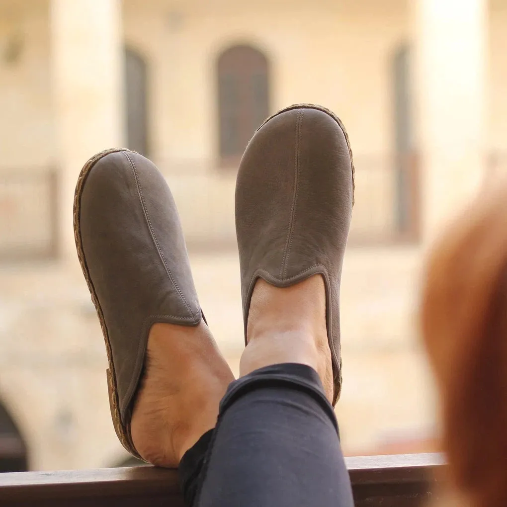 Winter Gray Sheepskin Barefoot Slipper