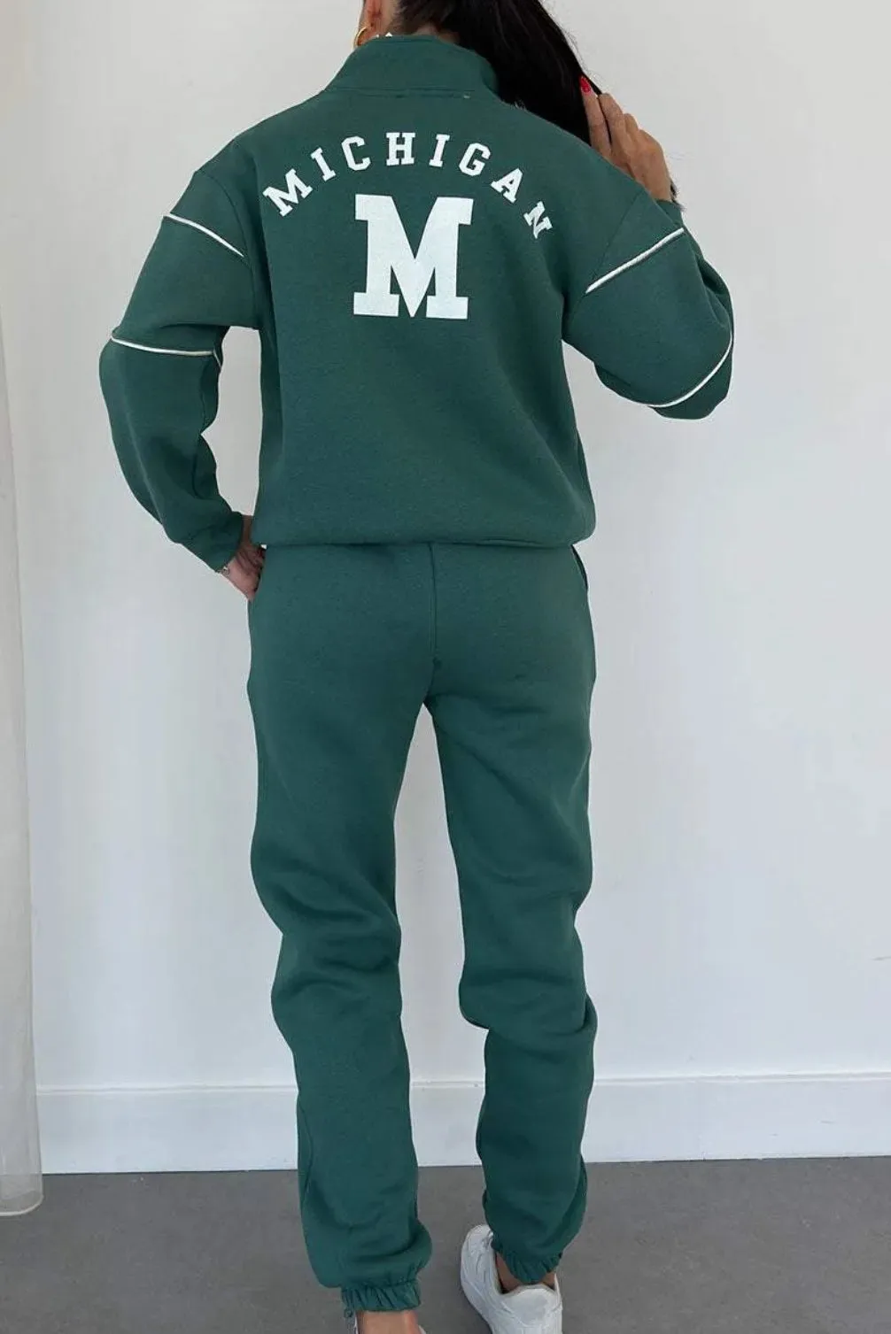 Women's Sweater Letter Long Sleeve Sports Suit