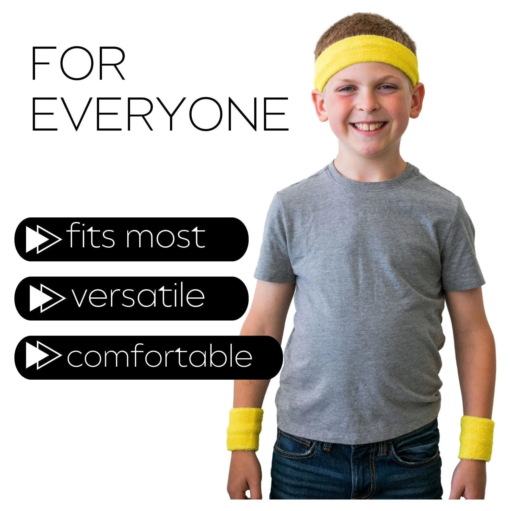 Yellow Sweatband Set