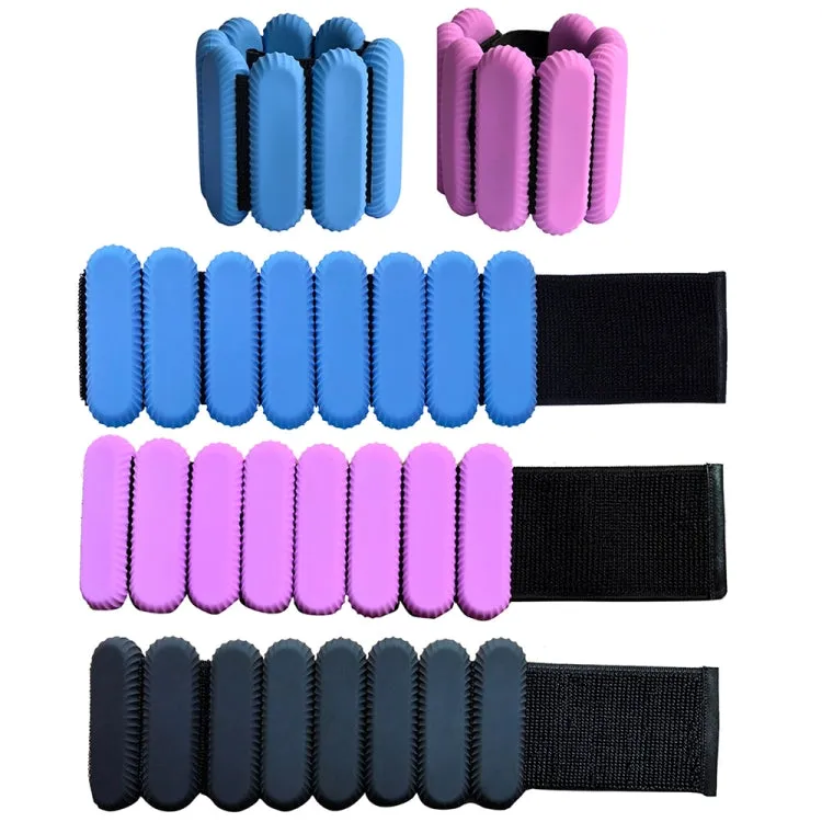 Yoga Fitness Adjustable Silicone Weight-bearing Bracelet Strength Exercise Equipment, Weight: 450g(Blue)