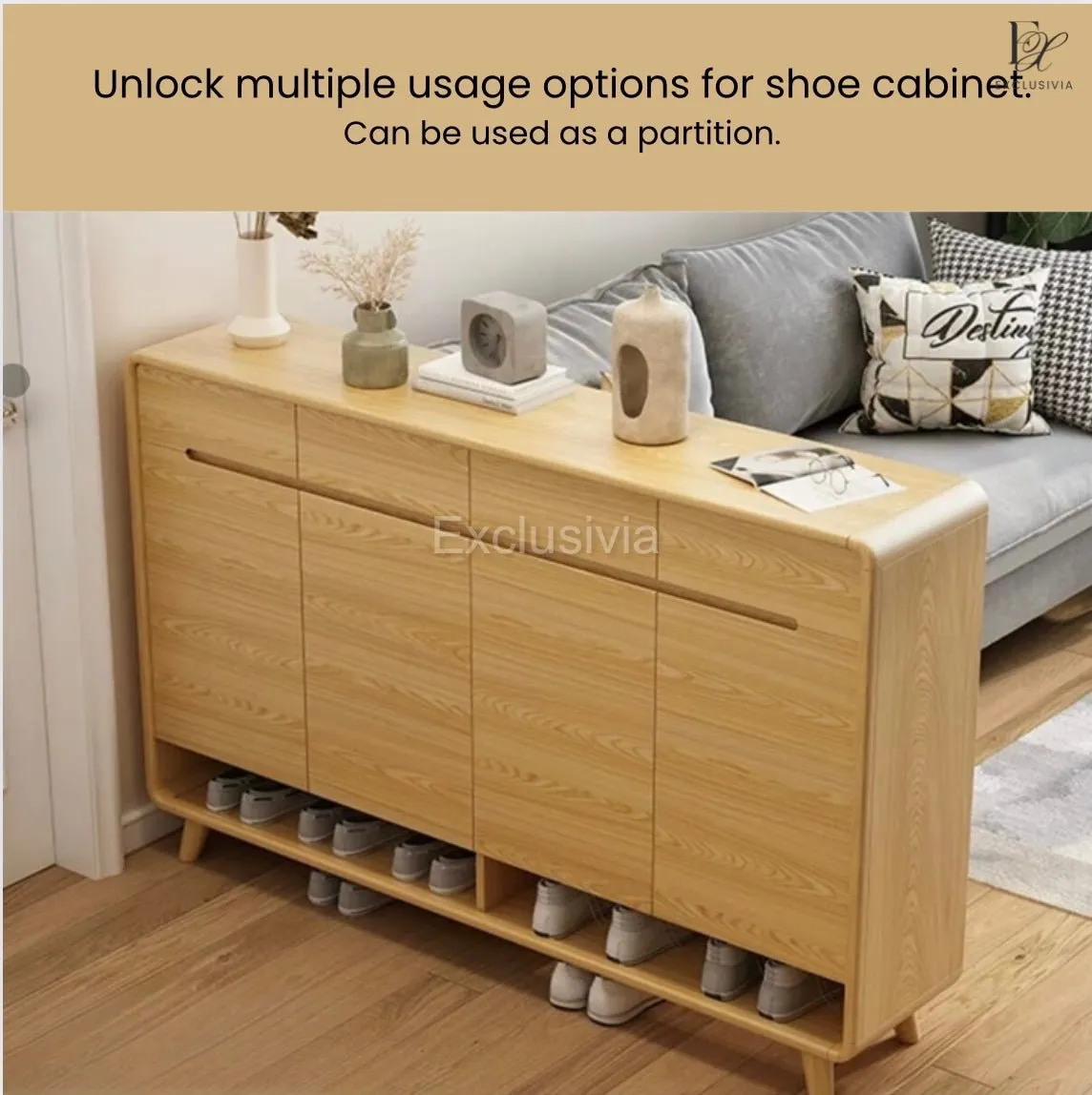 ZARIA Scandinavian Shoe Cabinet